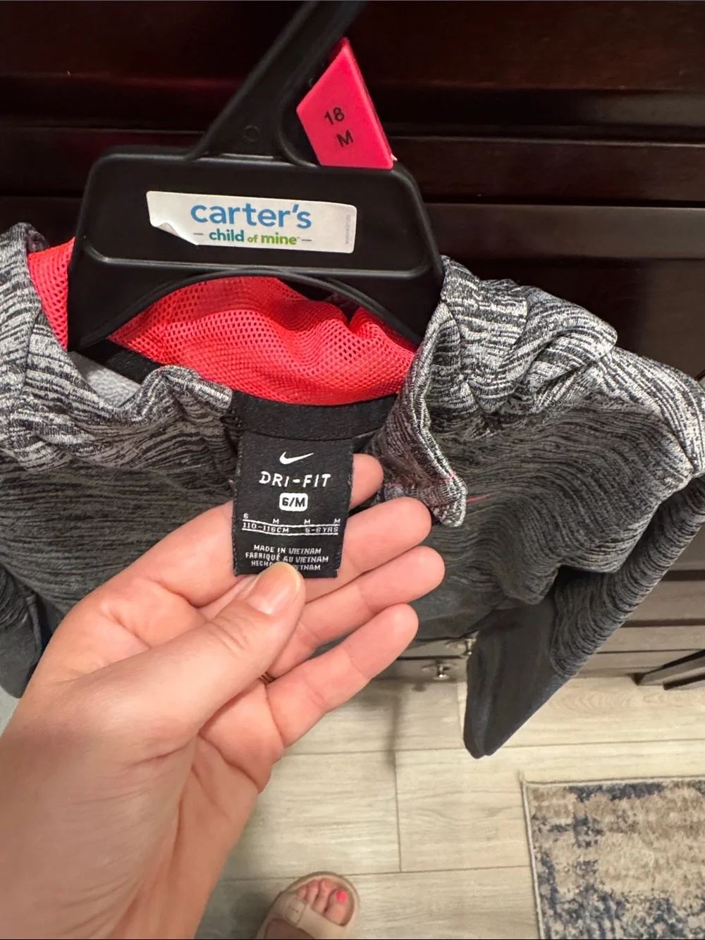 Nike Kids Heather Gray Zip Hoodie with Pink Swoosh